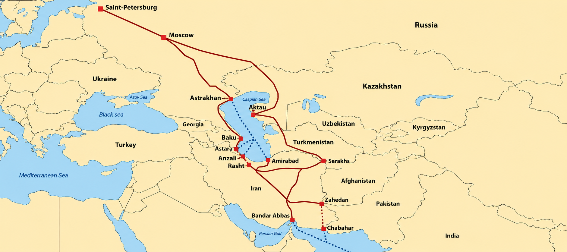 Iran Russia trade corridor INSTC chemical exports